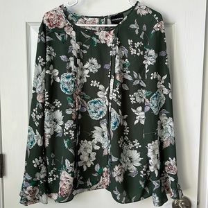 Liz Claiborne floral blouse XL